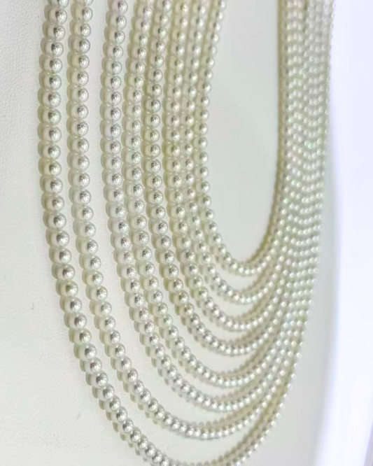 5A Japanese Akoya Round Loose Strand - Baby Akoya - White (3.5-4mm)