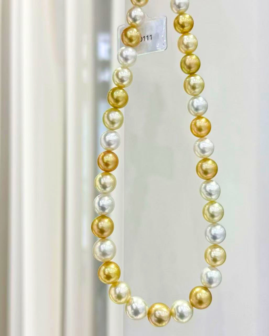 4A South Sea Golden Philippines & South Sea White Australia Round Loose Strand - Mixed (8.9-11.9mm)
