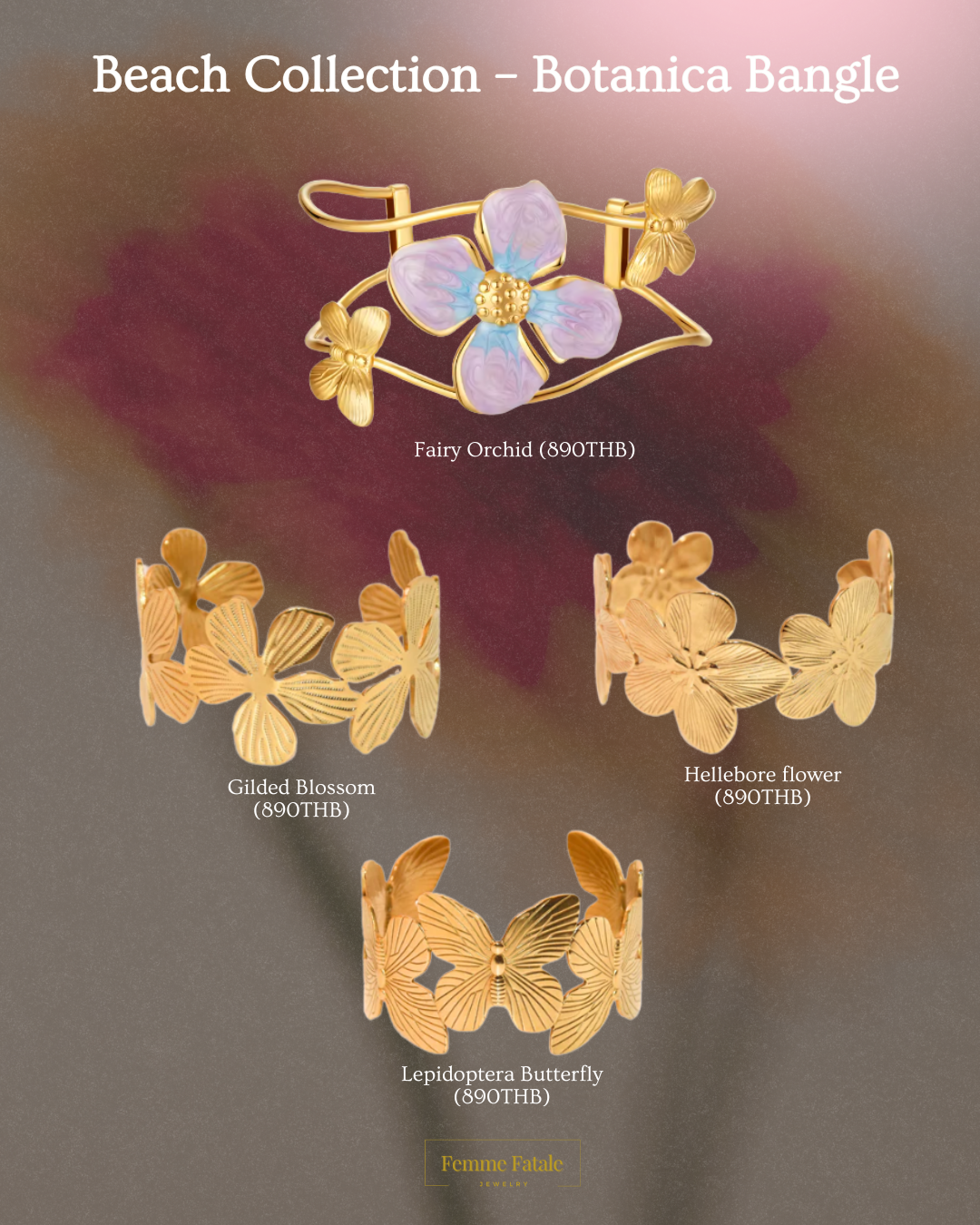Fairy Orchid Botanica Bangle