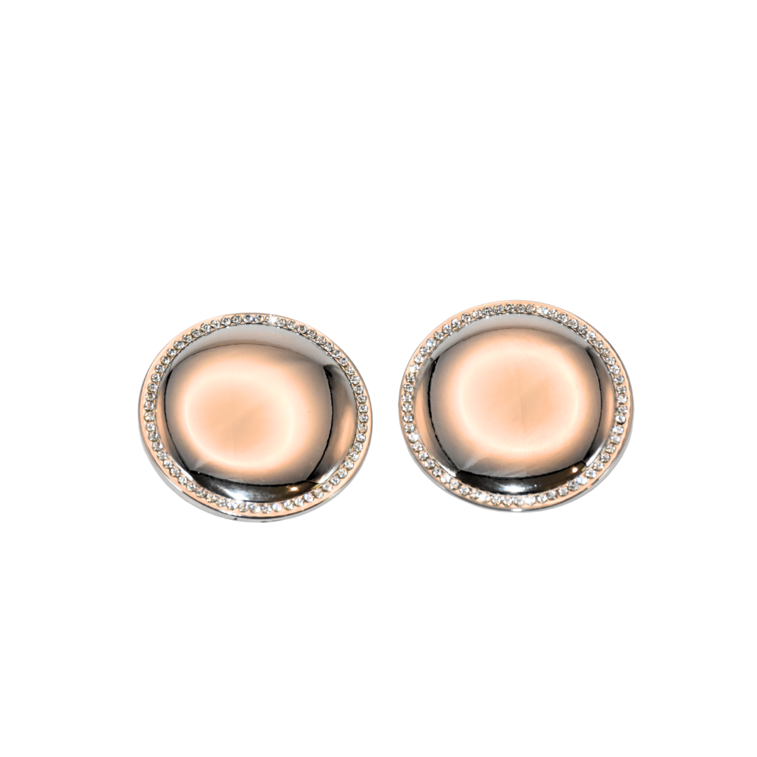 Rhinestone Zircon Smooth Geometric Stud Earrings