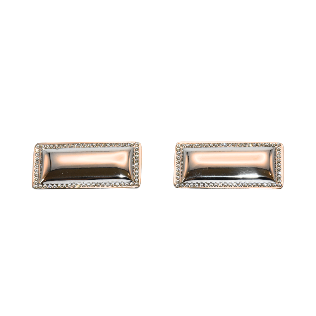 Rhinestone Zircon Smooth Geometric Stud Earrings