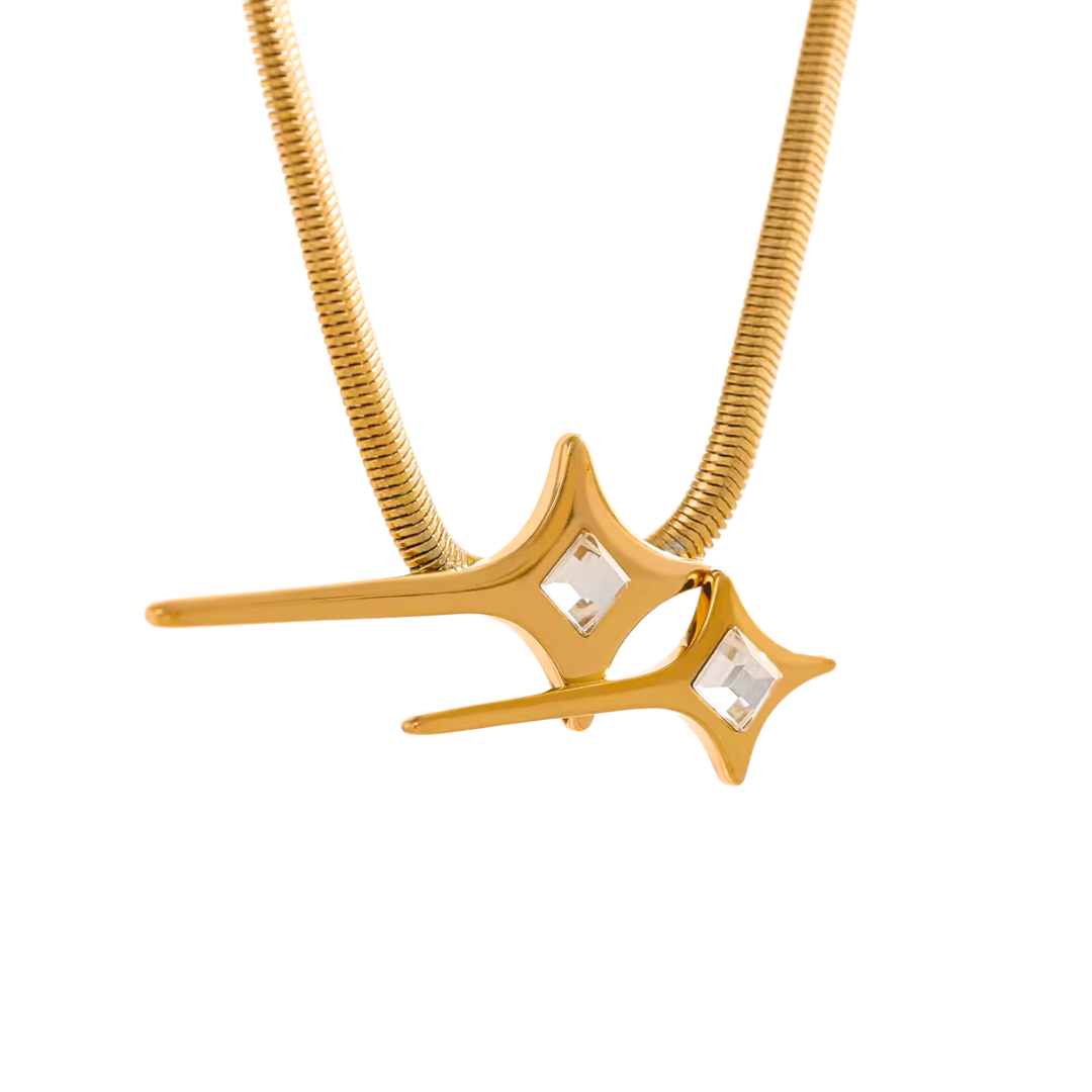 Mesmerizing Zirconia Star Choker Necklace