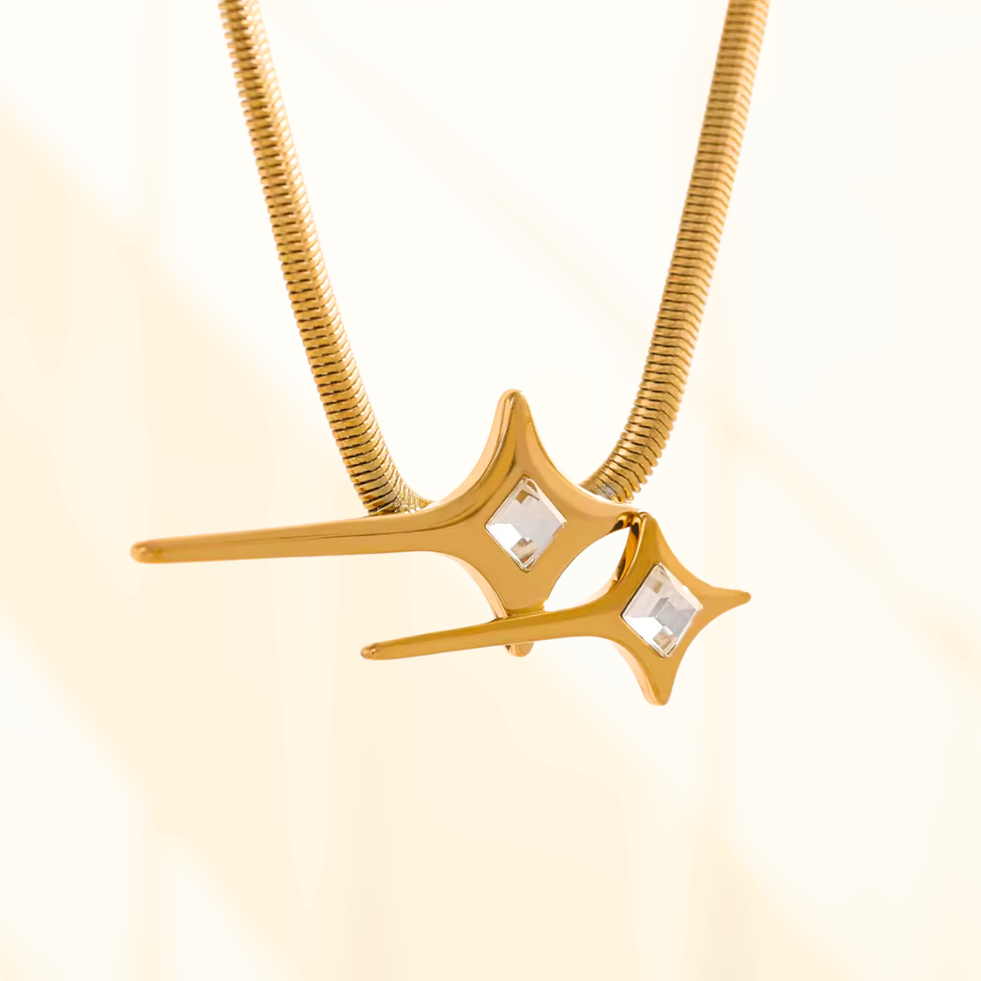 Mesmerizing Zirconia Star Choker Necklace