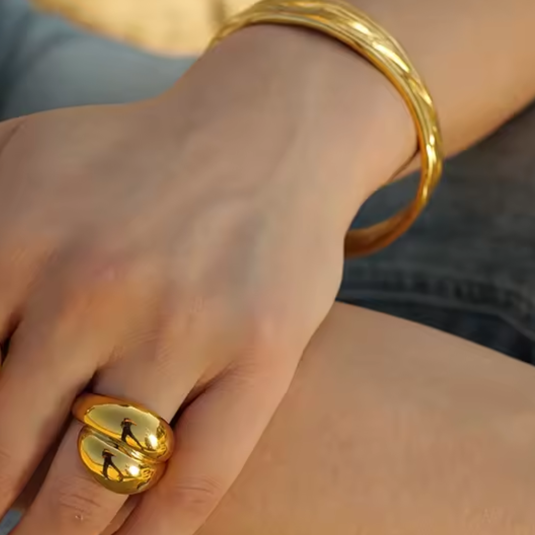 Divine Cross Chunky Stackable Ring