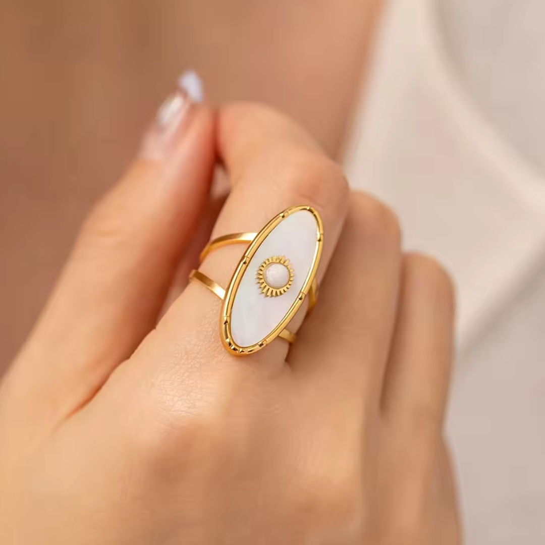 Oceanic Pearl Shell Open Ring
