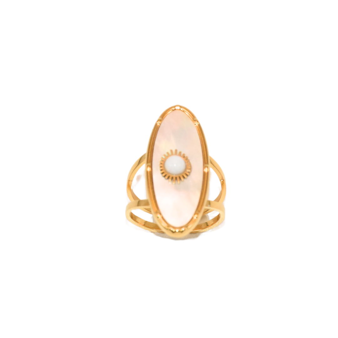 Oceanic Pearl Shell Open Ring