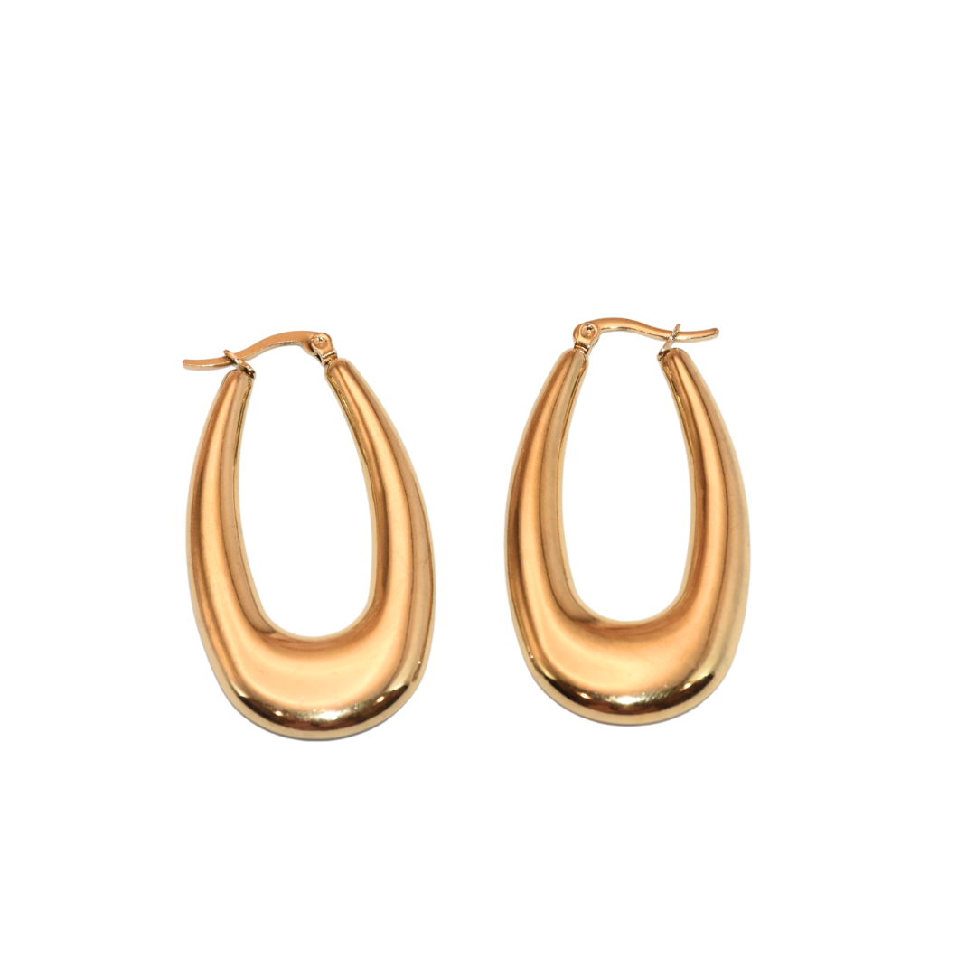 Luminary Long Chunky Hoop Earrings