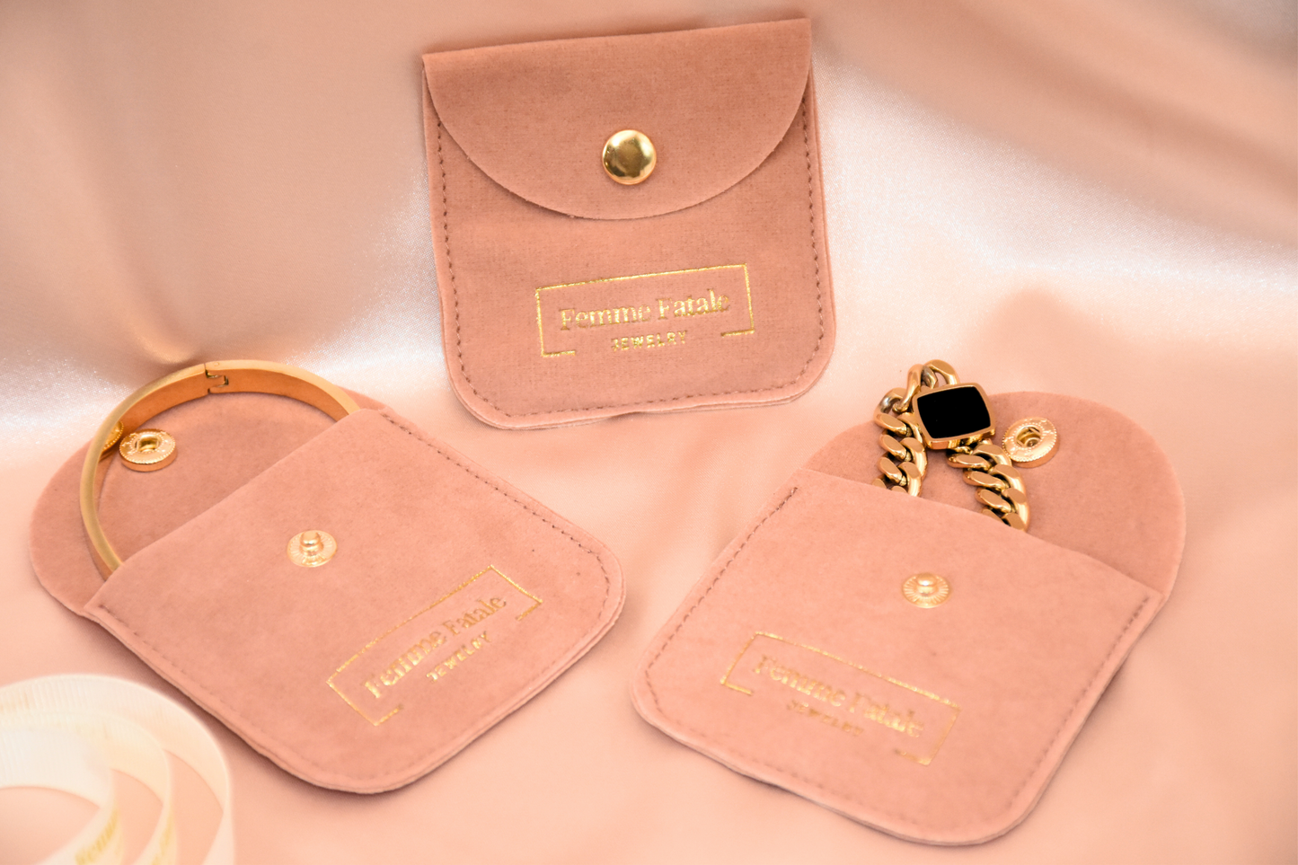 Femme Fatale Jewelry Double Velvet Pouch
