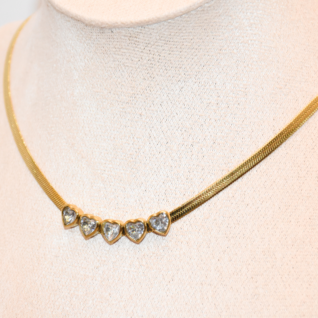 Ethereal Quintessence Zirconia Heart Necklace