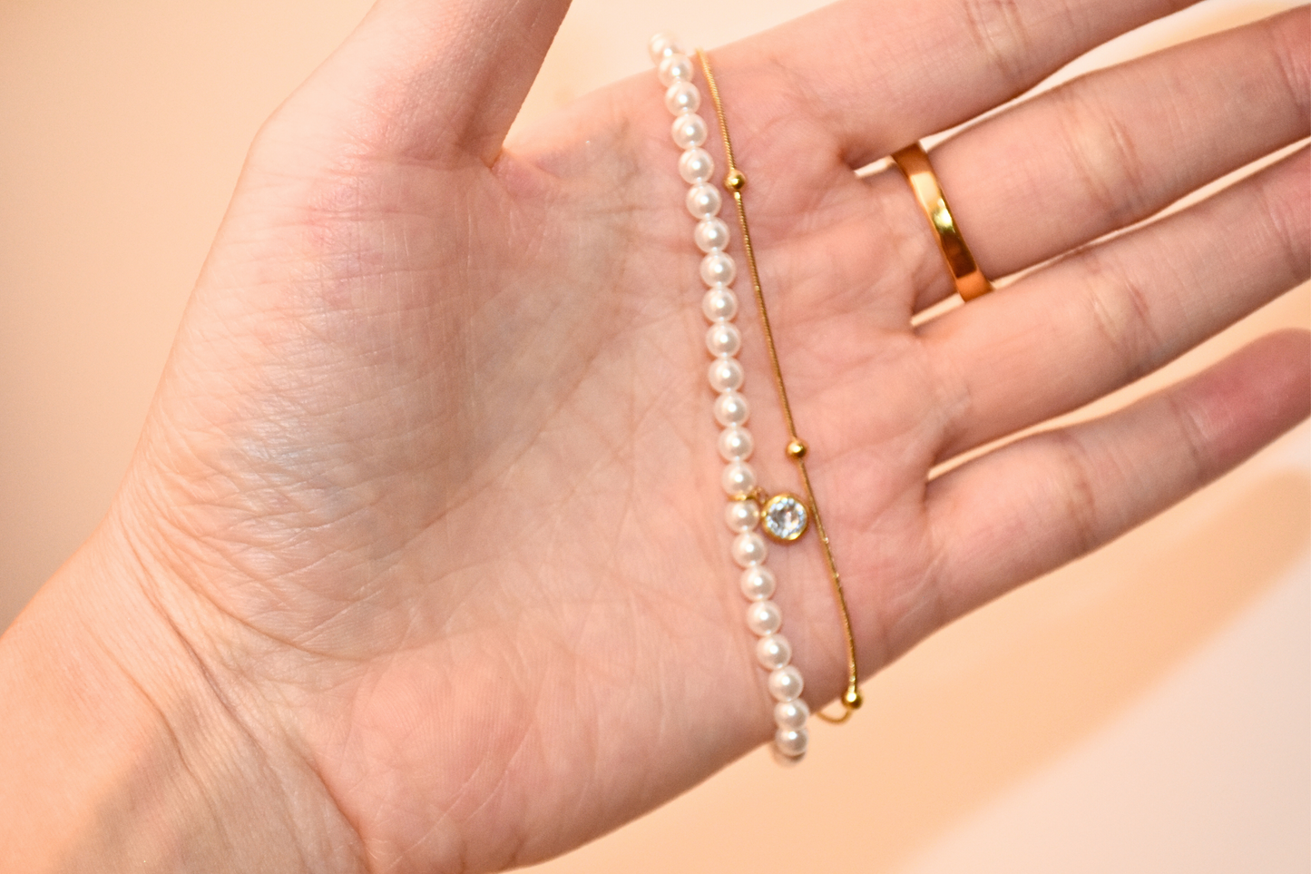 Oceanic Opulence Shell Pearl Zirconia Charm Bracelet