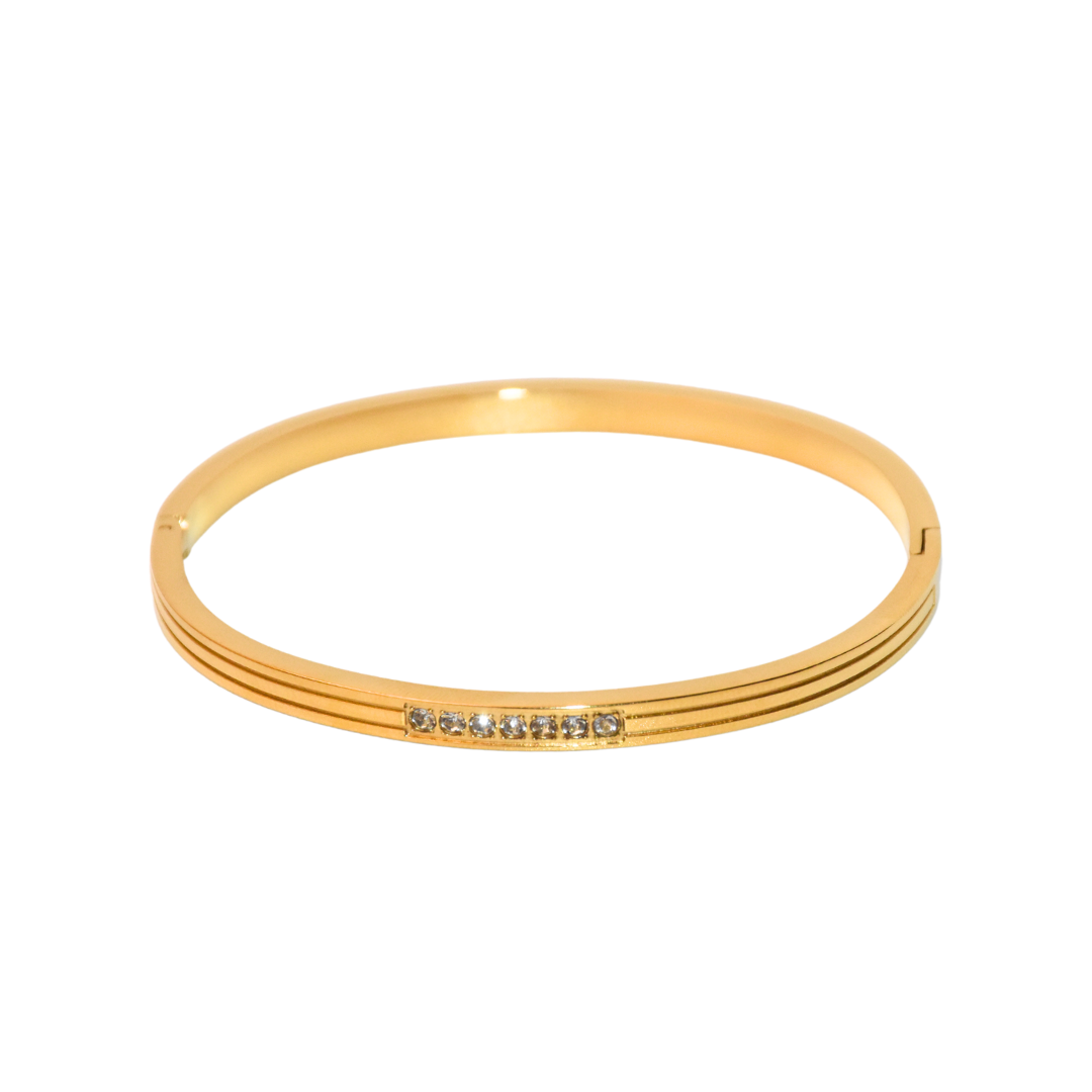 Chic Zirconia Sleek Bangle