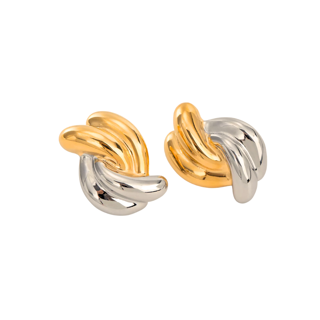 Two-Tone Twist Duo Studs