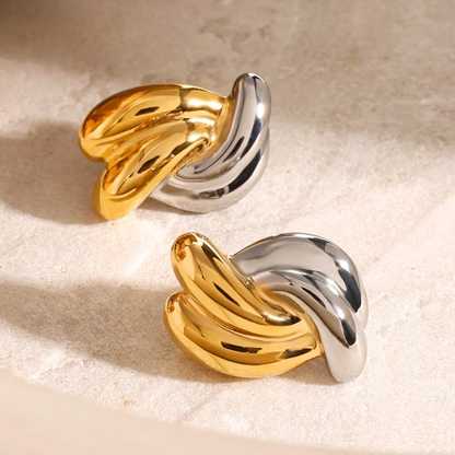 Two-Tone Twist Duo Studs