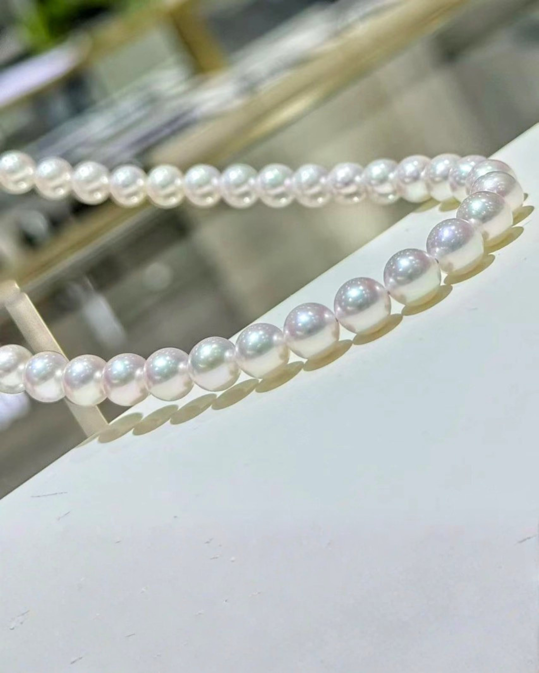 Tennyo Japanese Akoya Round Loose Strand with PSL Certificate - White (7-7.5mm)