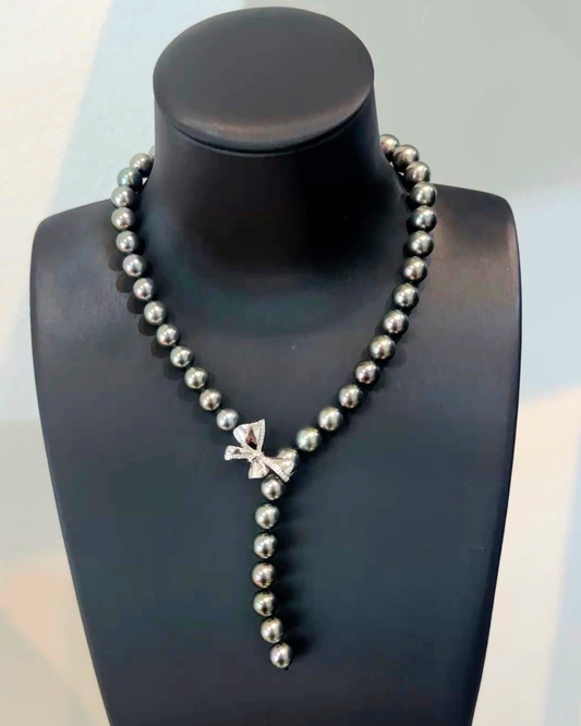 5A Tahitian Peacock Round Strand  - With PSL Certificate - Peacock (8.2-10.8mm)