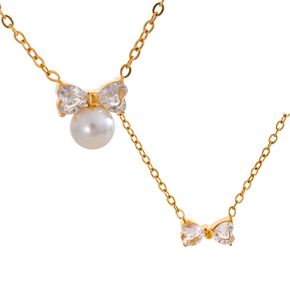 Winter Elegance Bow Necklace Collection