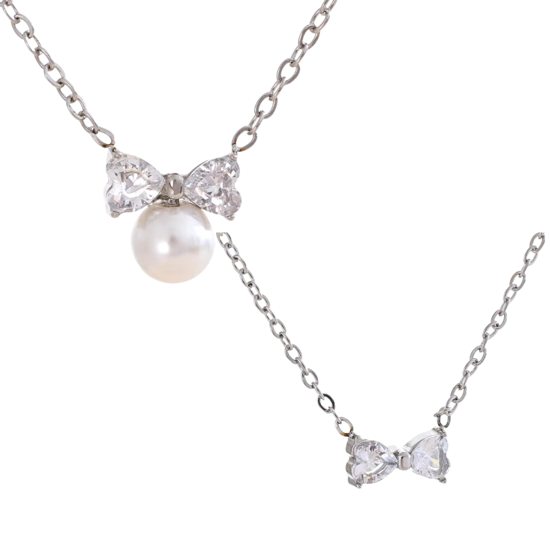 Winter Elegance Bow Necklace Collection