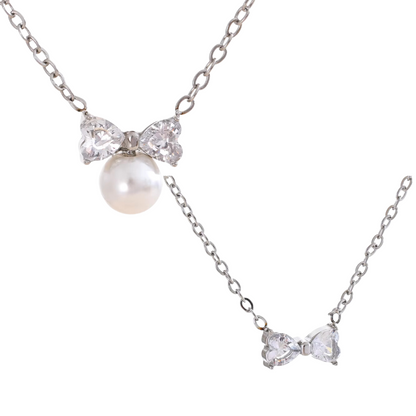 Winter Elegance Bow Necklace Collection