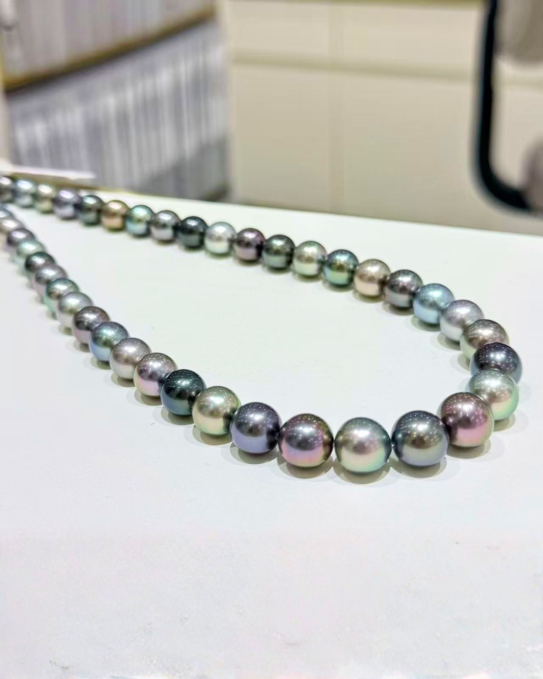 5A Tahitian Round Loose Strand - Mixed Colours Black, Green, Peacock, Grey (8.5-10.8mm)