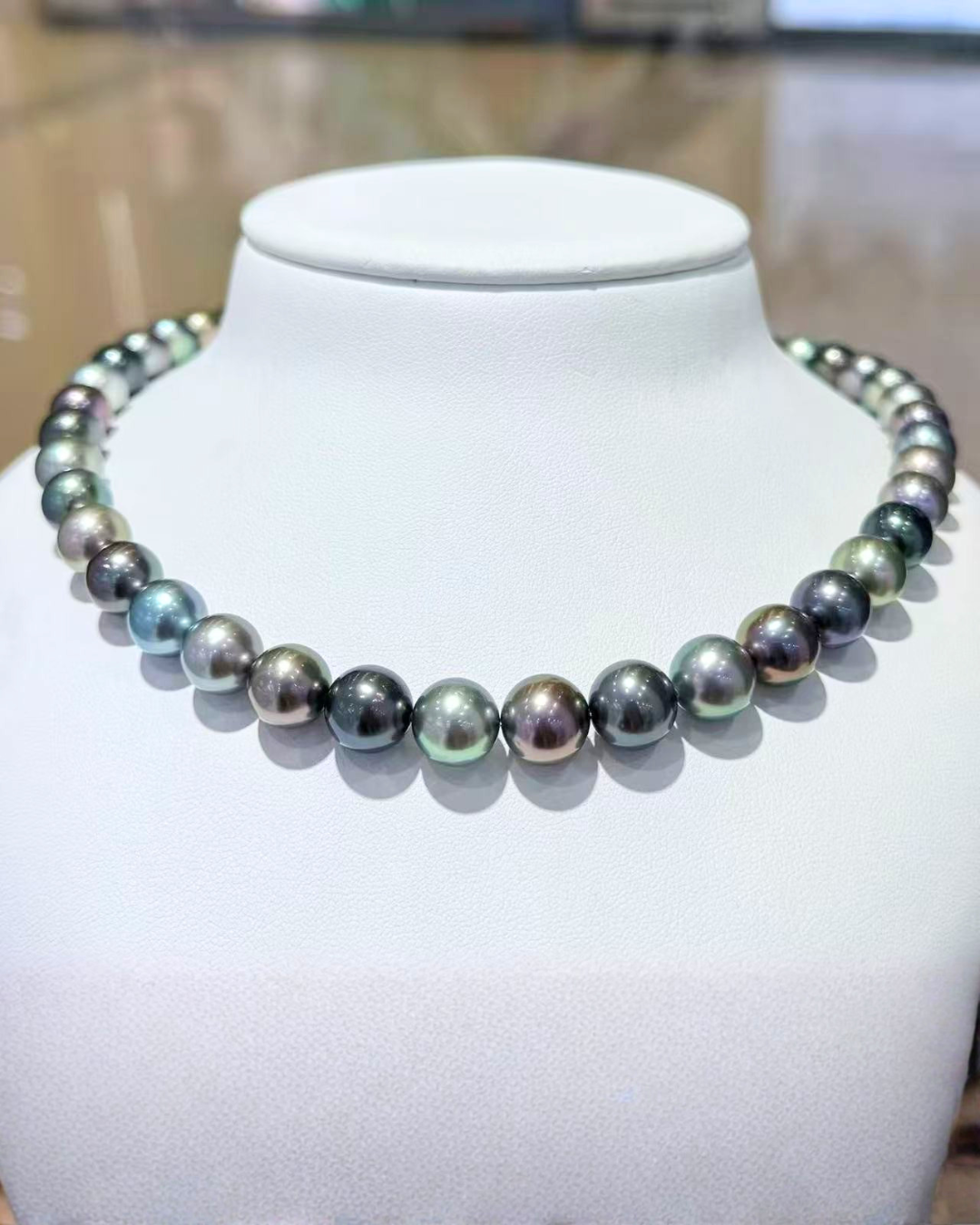 5A Tahitian Round Loose Strand - Mixed Colours Black, Green, Peacock, Grey (8.5-10.8mm)