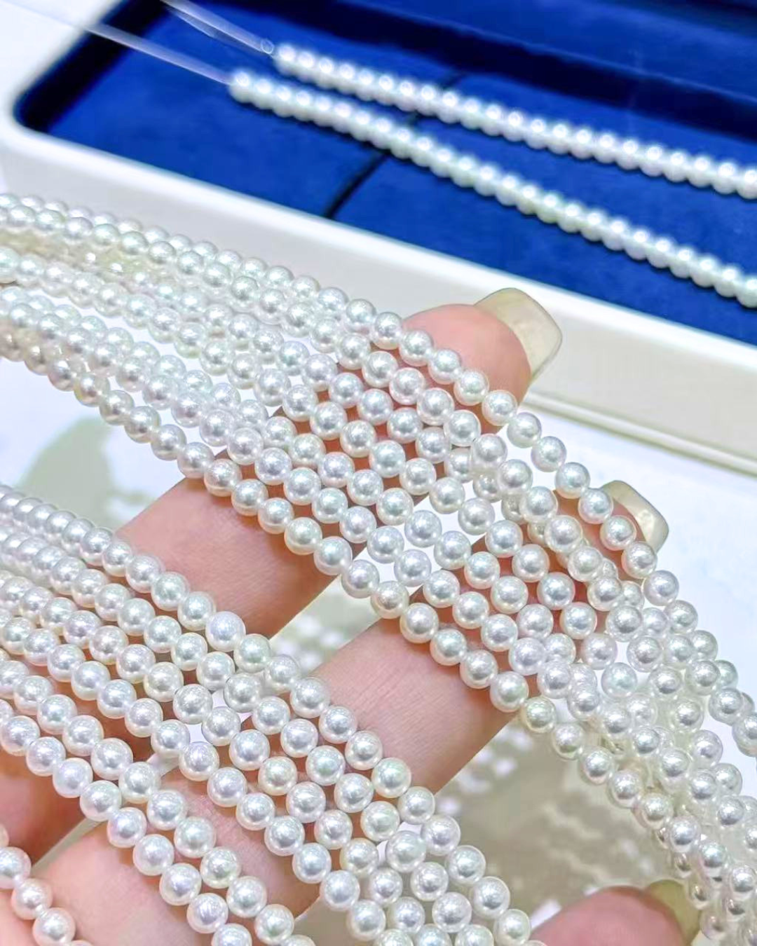 5A Japanese Akoya Round Loose Strand - Baby Akoya - White (3.5-4mm)