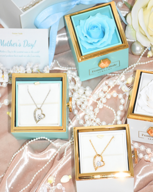 Forever Mother Necklace with Eternal Rose box