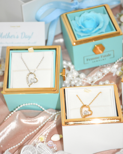Forever Mother Necklace with Eternal Rose box