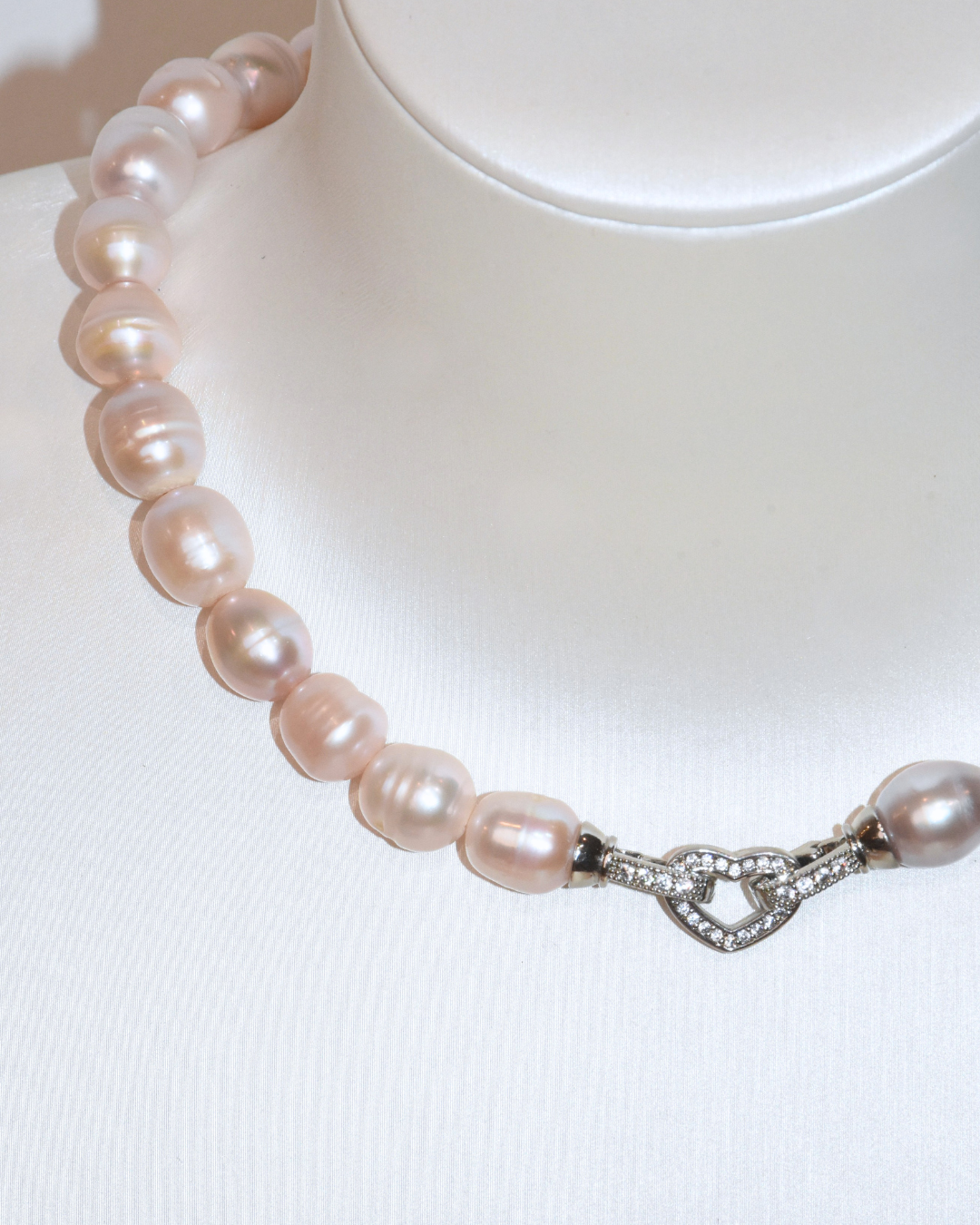 2A Freshwater Drop Necklace in Copper - Rose Overtone (9 -11mm)