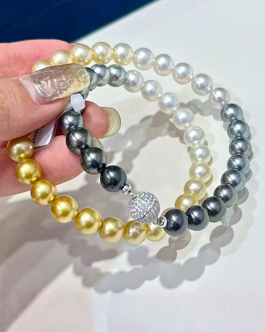 5A South Sea Golden Philippines, Akoya & Tahitian Round Loose Strand - Shikizai Three-Origin - Mixed (8-9mm)