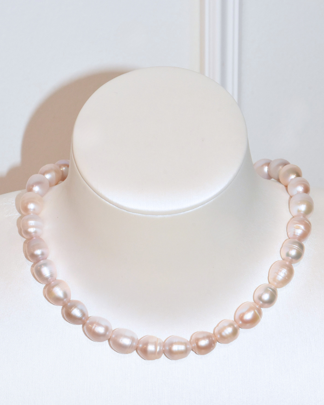 2A Freshwater Drop Necklace in Copper - Rose Overtone (9 -11mm)