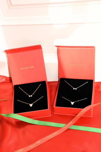 Winter Elegance Bow Necklace Collection