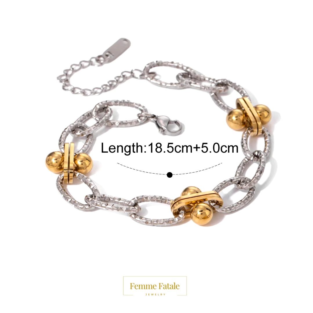 Two-Tone Luxe Link Bracelet