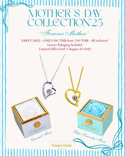 Forever Mother Necklace with Eternal Rose box
