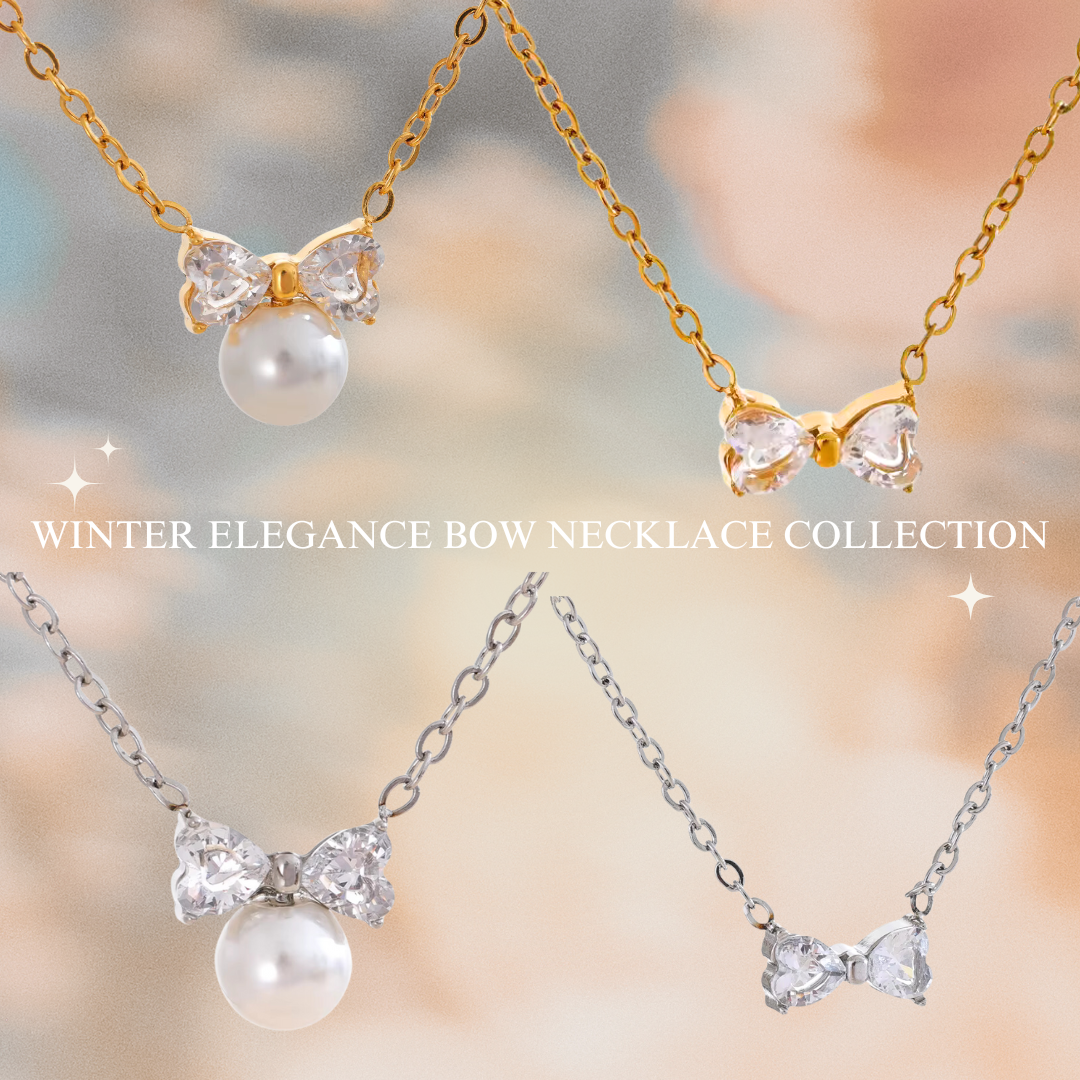 Winter Elegance Bow Necklace Collection